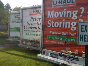 U-Haul's moving billboards, deployed nationwide by willing customers.