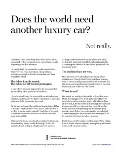 Lincoln New Yorker ad
