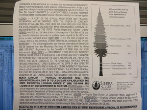 Sierra Club disclosures