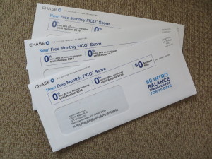 FICO mailing for Chase Slate