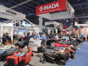 Massage chairs at CES